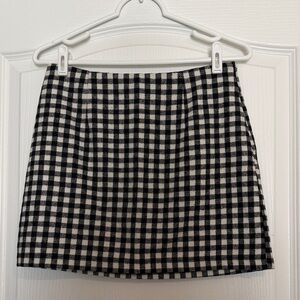 Forever 21 Black and White Plaid Mini Skirt